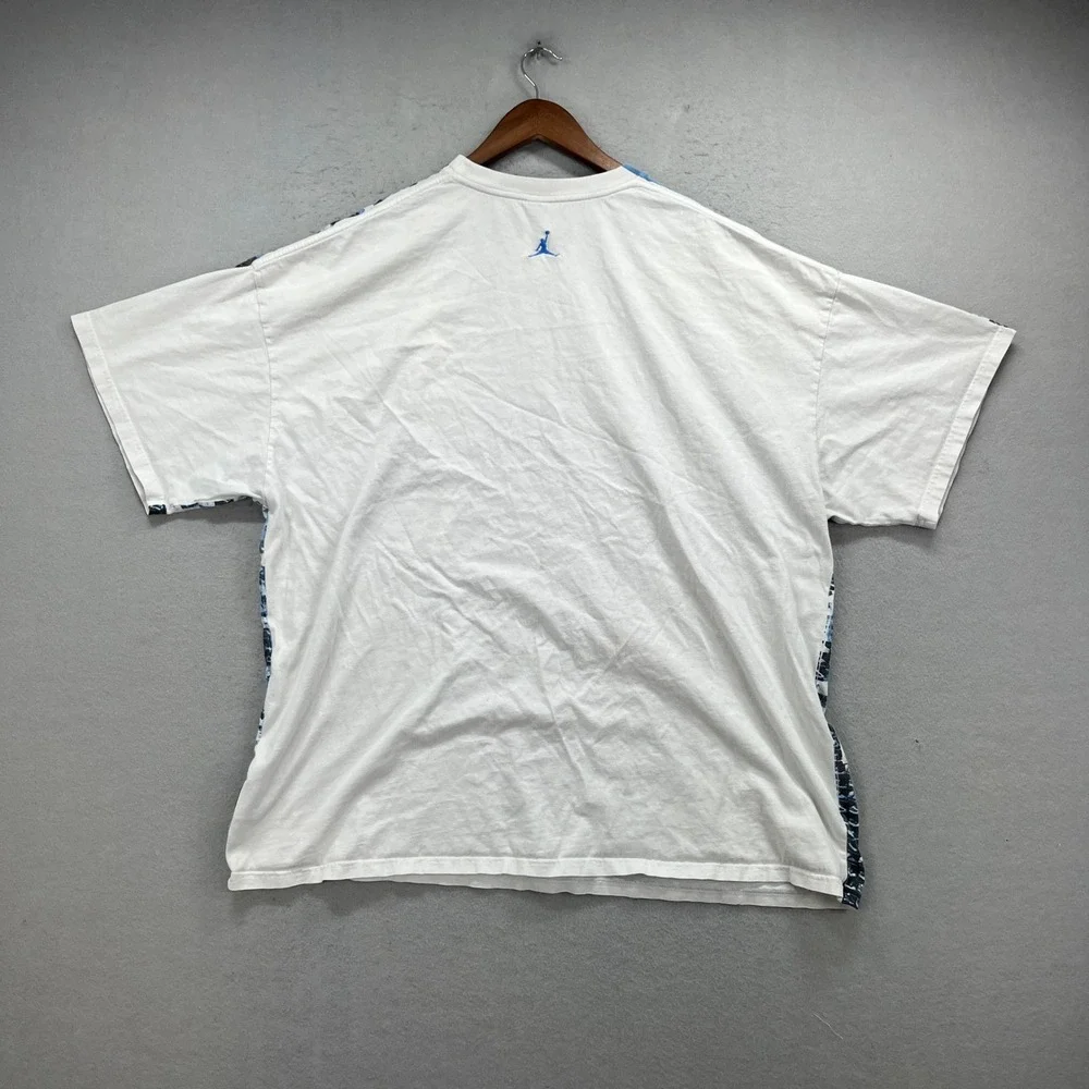 Jordan Graphic T Shirt Men 3XL White Blue Mosaic Michael Jordan Portrait 6 Rings